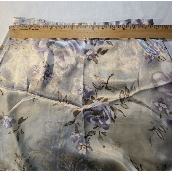 Kathie Lee Floral Maxi Skirt Sz 6 Purple Gray Vintage Polyester USA Made - Picture 7 of 9